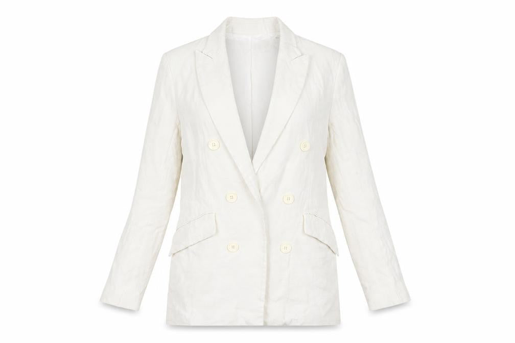 Womens UK Size 8 Zara Regular White Suit Jacket