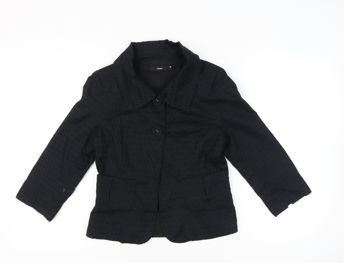 Fransa Women’s Black Size 10 Suit Jacket Two-Button Workwear