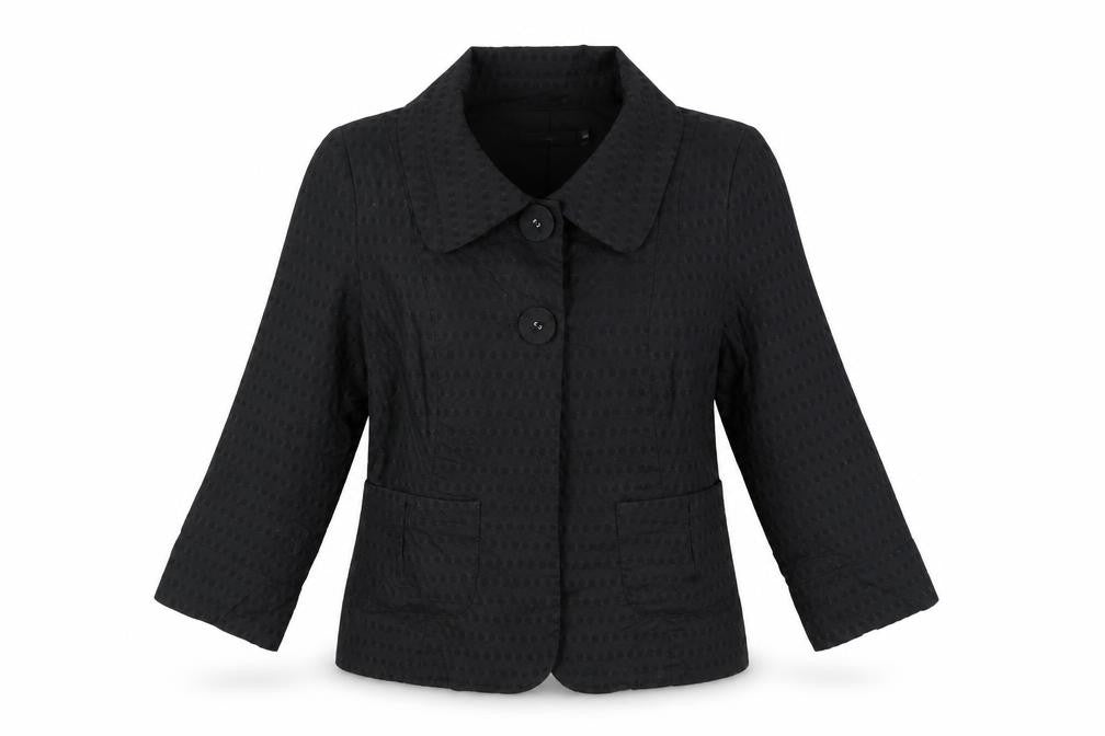 Fransa Women’s Black Size 10 Suit Jacket Two-Button Workwear