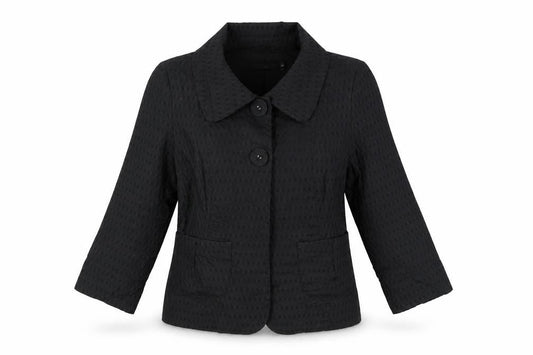 Fransa Women’s Black Size 10 Suit Jacket Two-Button Workwear