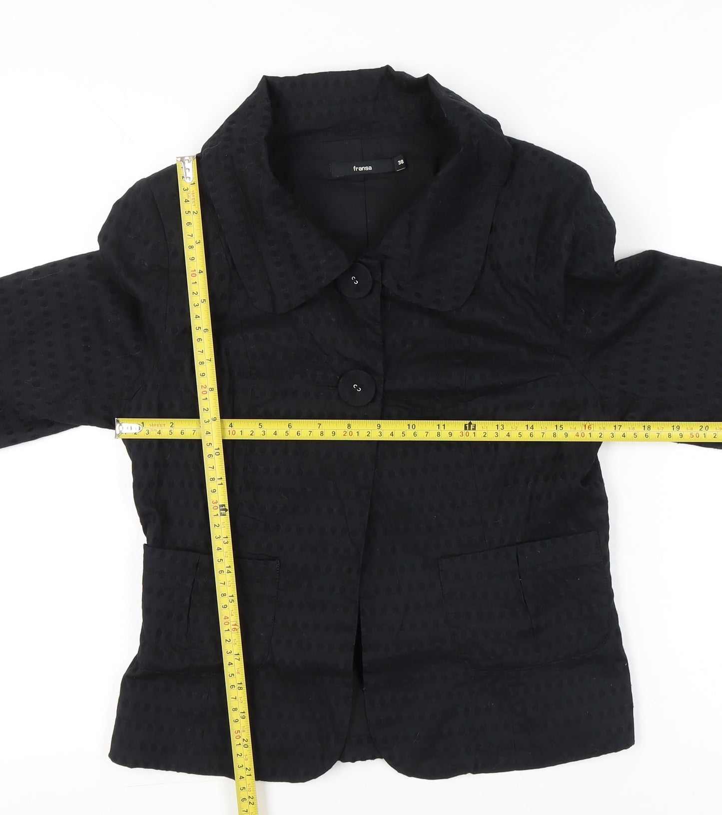 Fransa Women’s Black Size 10 Suit Jacket Two-Button Workwear