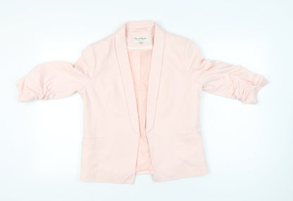 Miss Selfridge Women’s Pink Blazer UK 14 Shawl Lapel 3/4 Sleeve