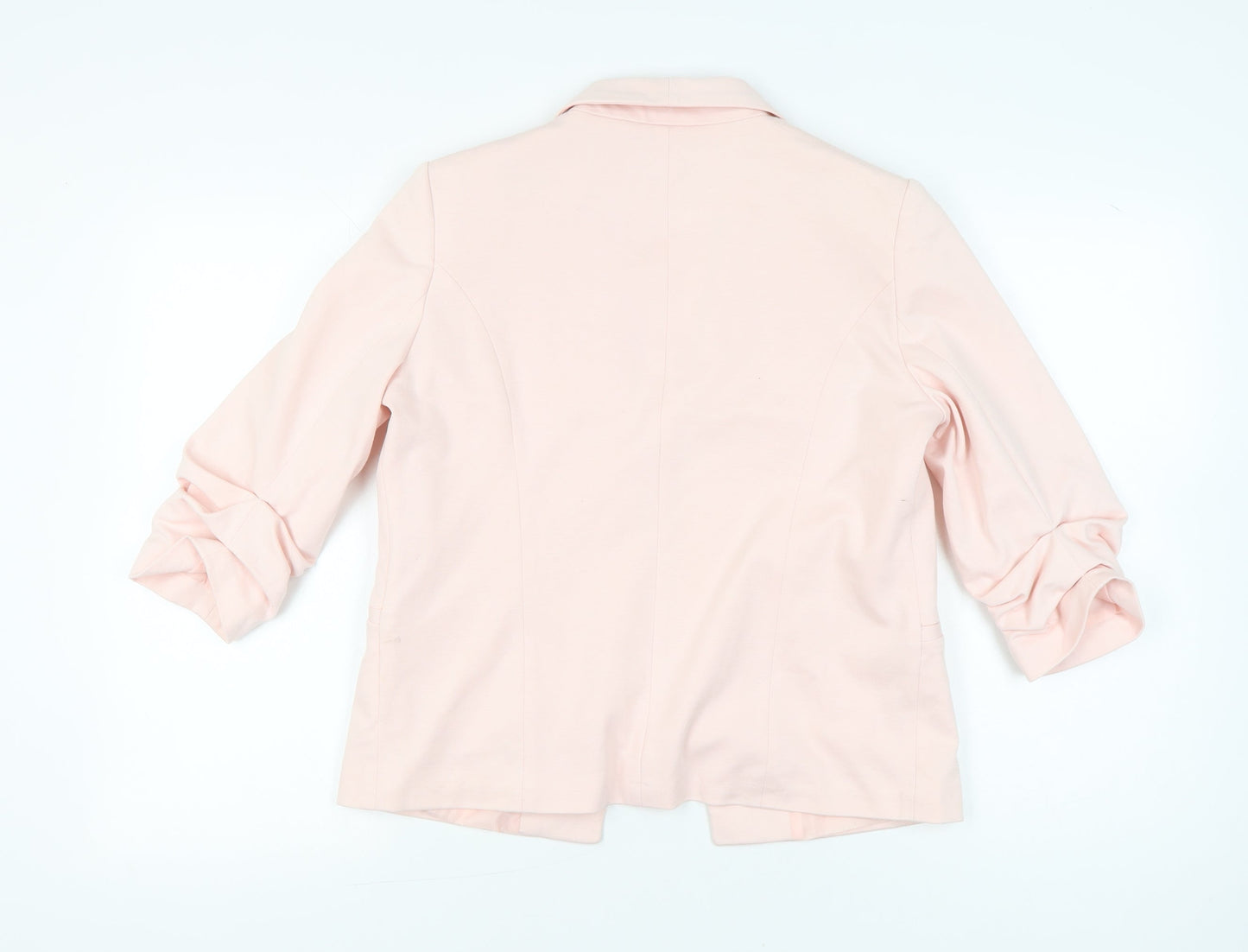 Miss Selfridge Women’s Pink Blazer UK 14 Shawl Lapel 3/4 Sleeve