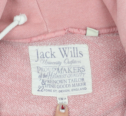 Womens UK Size 14 Jack Wills Pink Basic Jacket