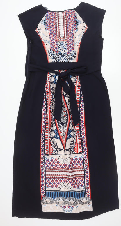 Dorothy Perkins Womens Multicoloured Size 16 Sheath Knee Length Dress