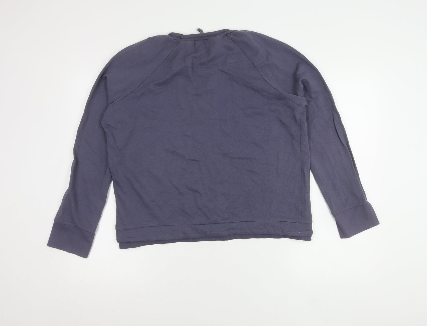 E-vie Girls Blue Pullover Sweatshirt Size 18Y Graphic Print Crew Neck