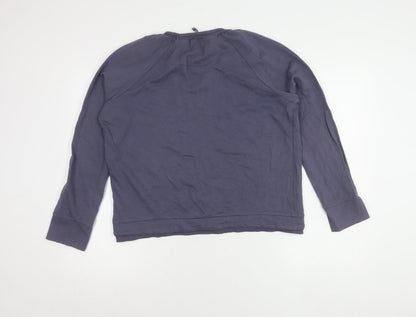 E-vie Girls Blue Pullover Sweatshirt Size 18Y Graphic Print Crew Neck