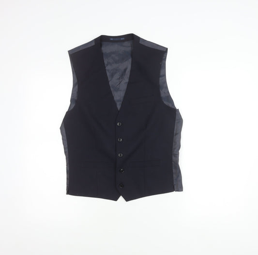Mens UK Size 36 NEXT Regular Blue Suit Waistcoat