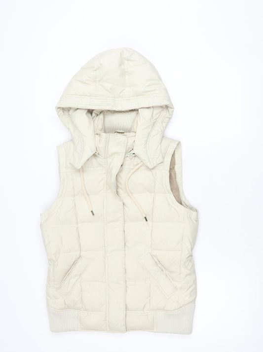 Womens UK Size M Jackpot Beige Puffer Jacket