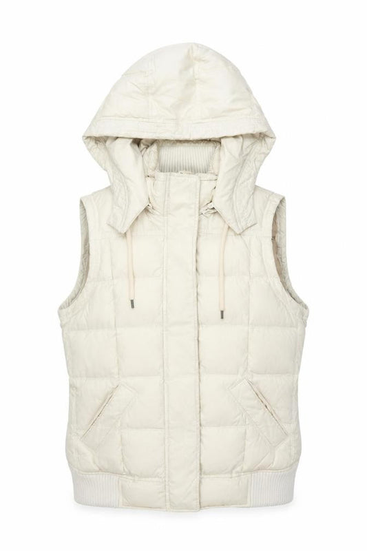 Womens UK Size M Jackpot Beige Puffer Jacket