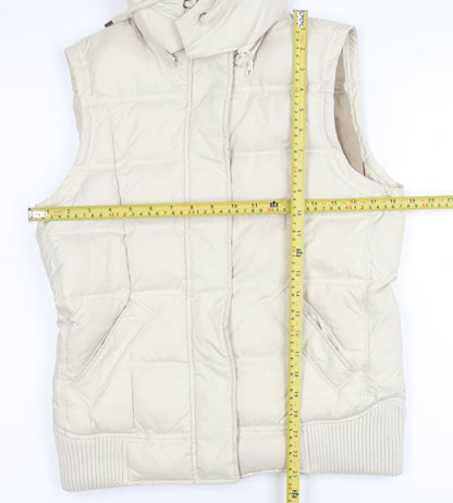 Womens UK Size M Jackpot Beige Puffer Jacket