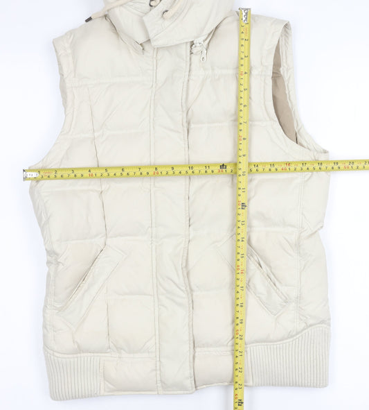Womens UK Size M Jackpot Beige Puffer Jacket