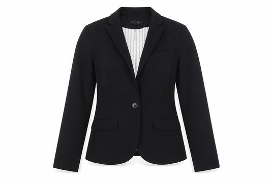 Lindex Women’s Black Tailored Blazer UK 8 One-Button Jacket