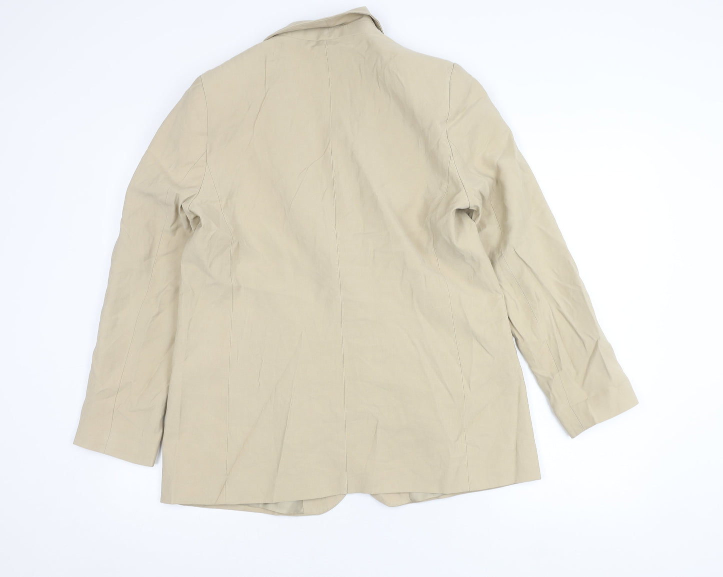 Primark Women Beige UK 10 Blazer Jacket Tailored Workwear
