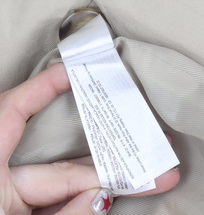 Primark Women Beige UK 10 Blazer Jacket Tailored Workwear