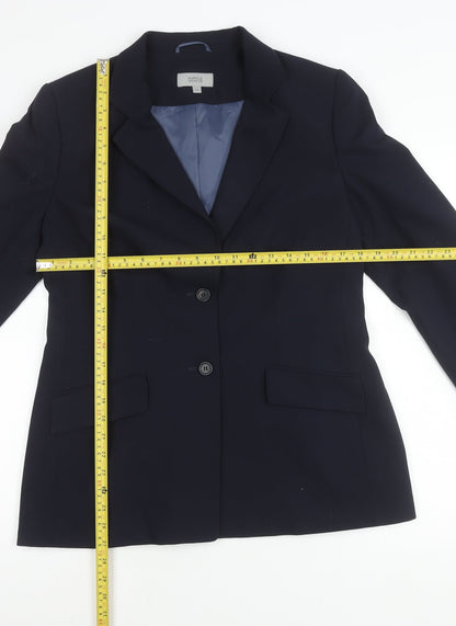 Marks and Spencer Women's Blue Size 14 Regular Fit Suit Jacket