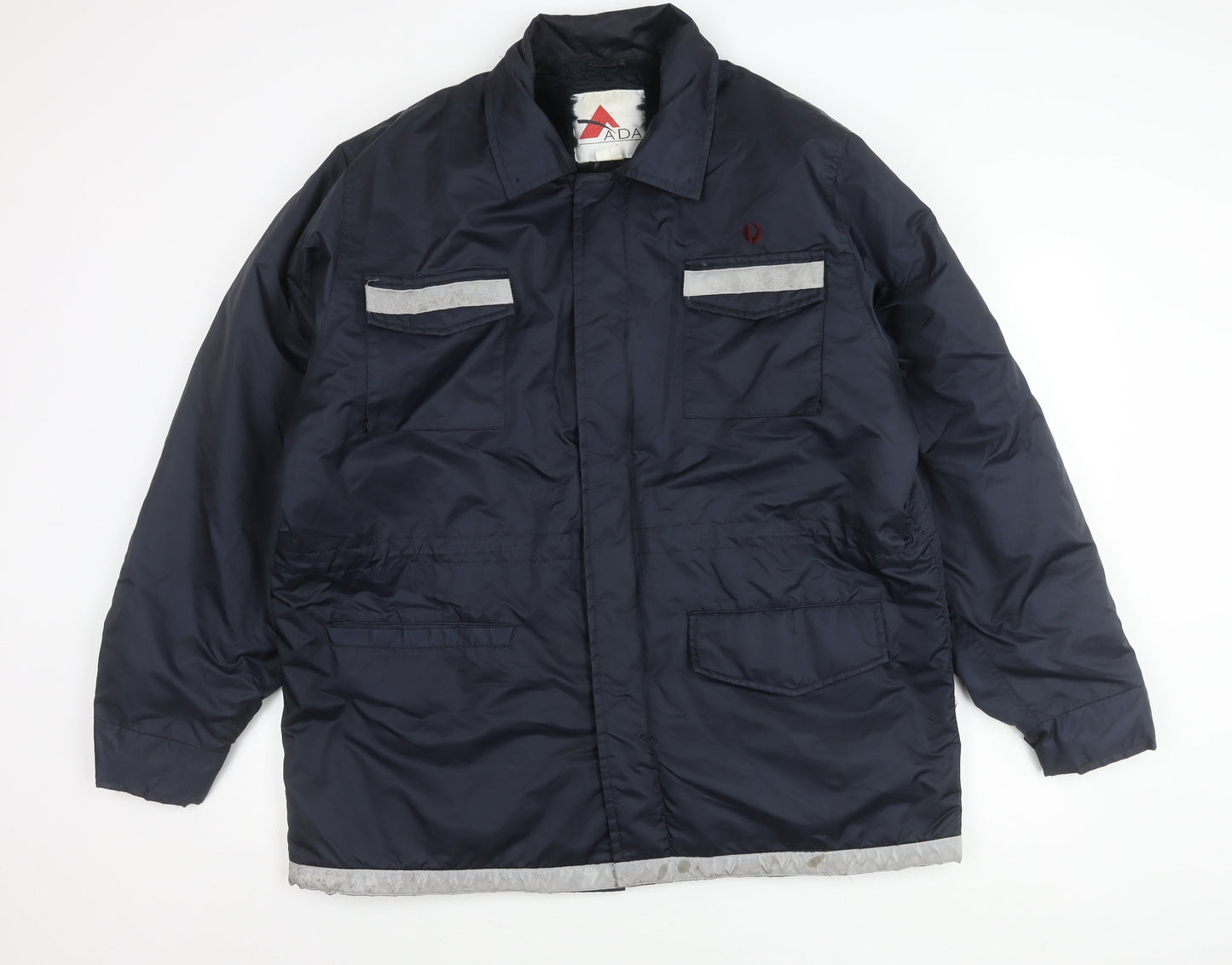 ADA Men's Blue XL Workwear Jacket Reflective Pockets Winter