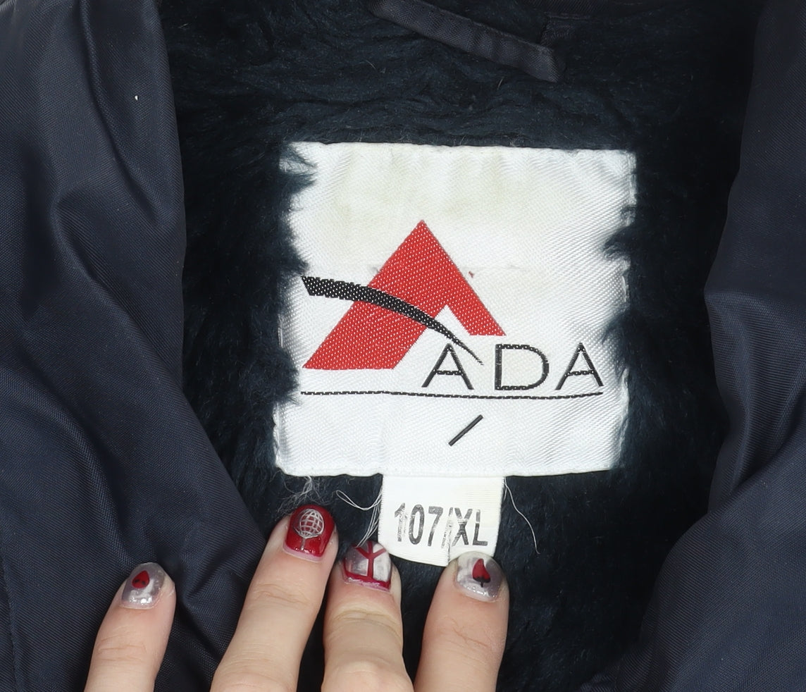 ADA Men's Blue XL Workwear Jacket Reflective Pockets Winter