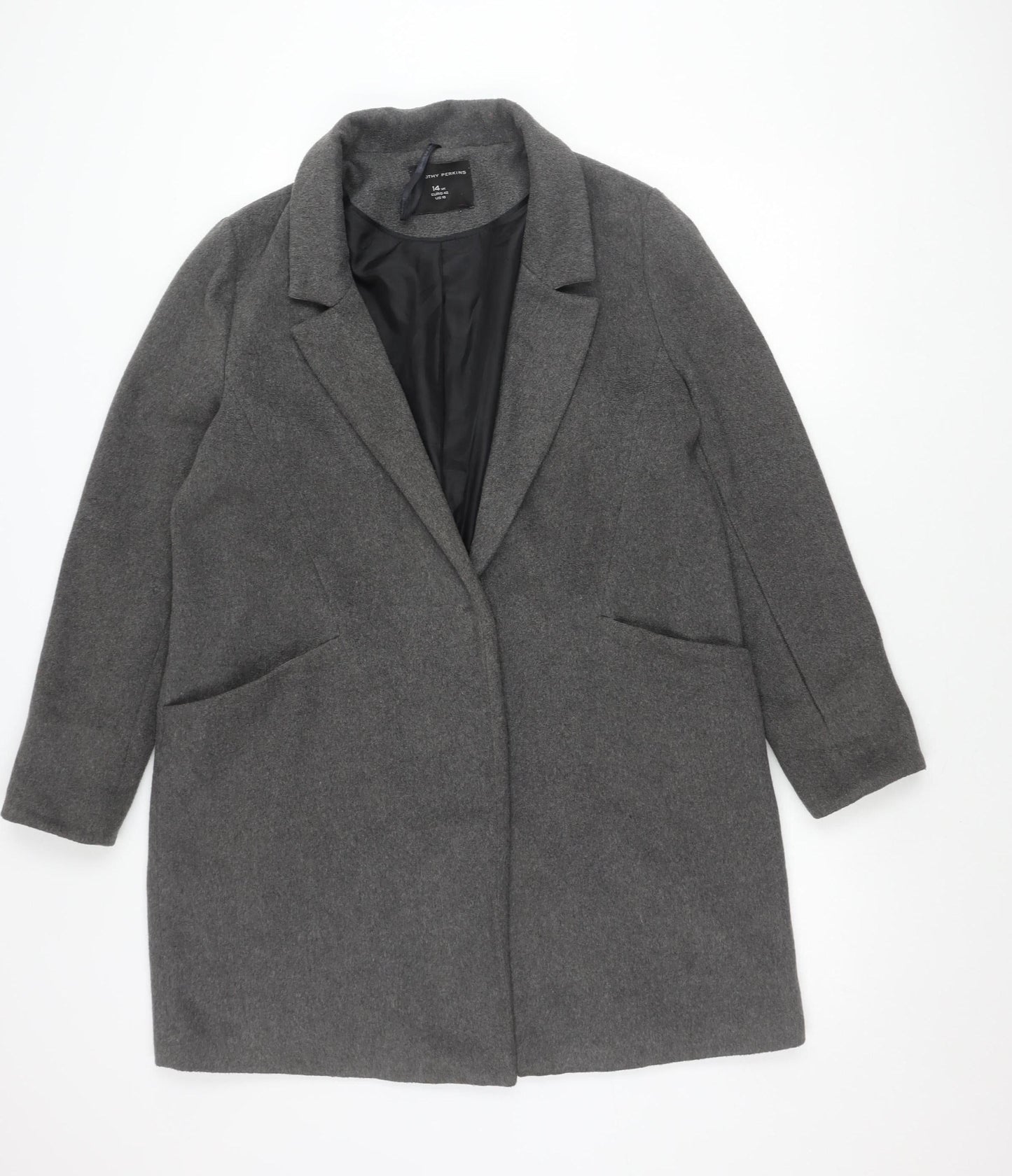 Dorothy Perkins Women’s Grey Size 14 Mid-Length Coat Workwear