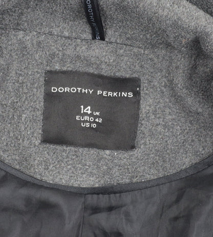 Dorothy Perkins Women’s Grey Size 14 Mid-Length Coat Workwear