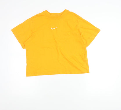 Teens UK Size L Nike Yellow Basic T-Shirt