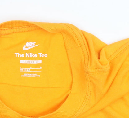 Teens UK Size L Nike Yellow Basic T-Shirt