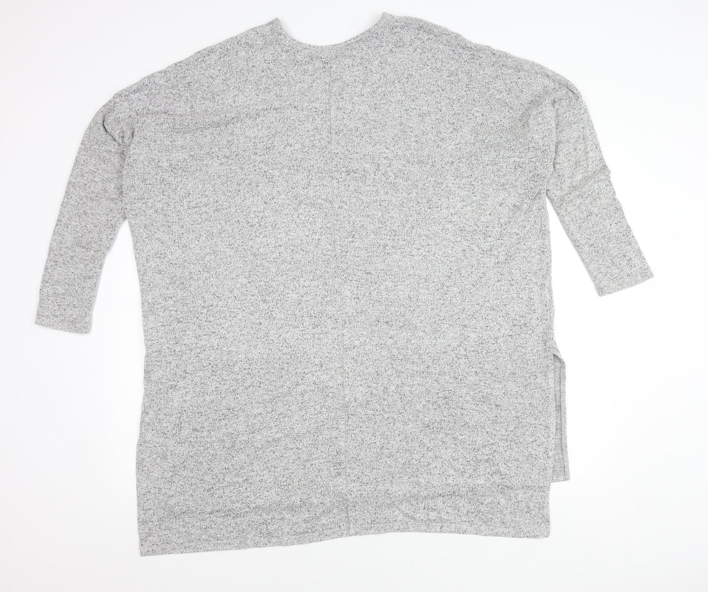 Apricot Women’s Grey Tunic Jumper Size 12 Crew Neck Relaxed Fit