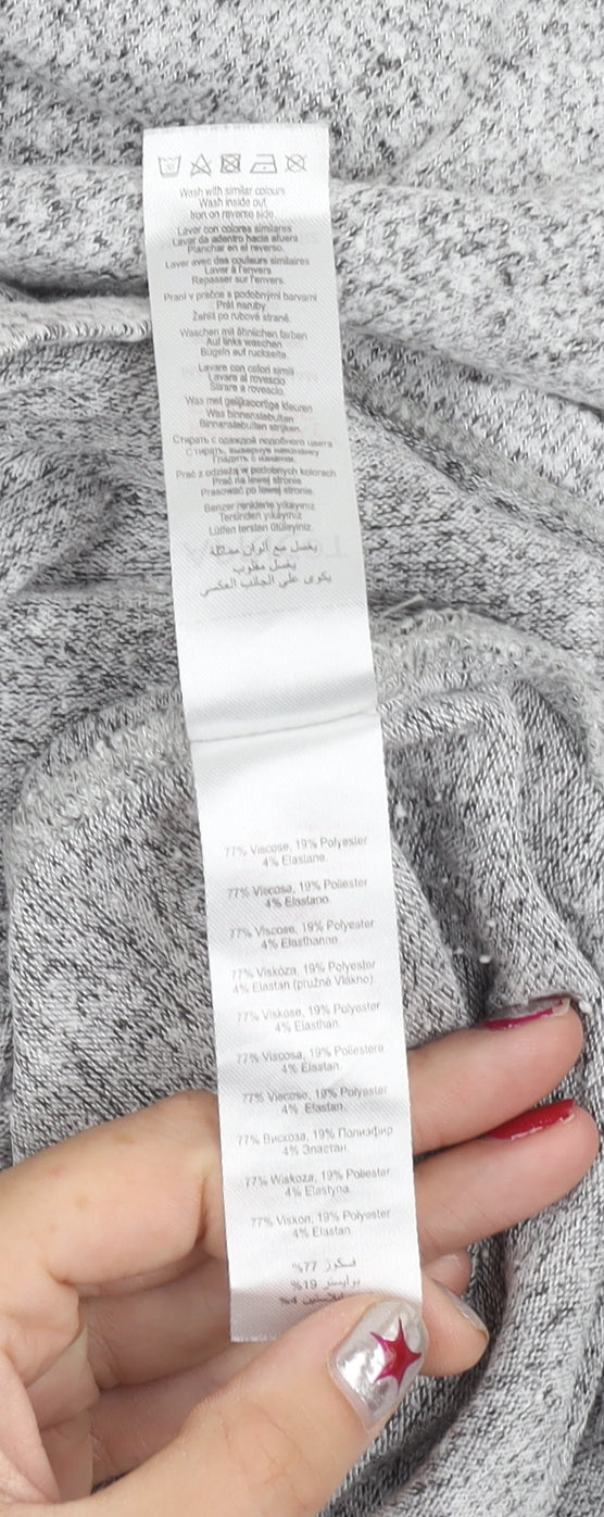 Apricot Women’s Grey Tunic Jumper Size 12 Crew Neck Relaxed Fit