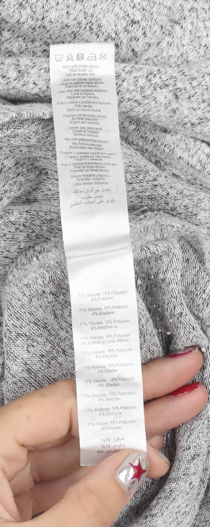 Apricot Women’s Grey Tunic Jumper Size 12 Crew Neck Relaxed Fit