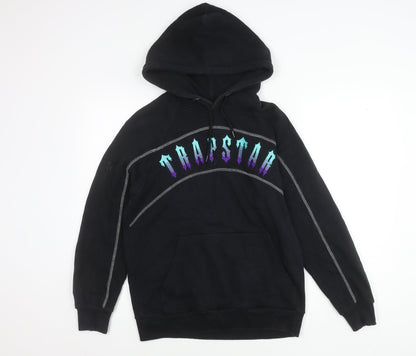 Trapstar Men’s Black Pullover Hoodie S Embroidered Logo Streetwear