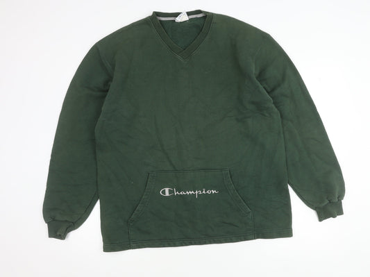 Mens UK Size M Champion Green Pullover Sweatshirt