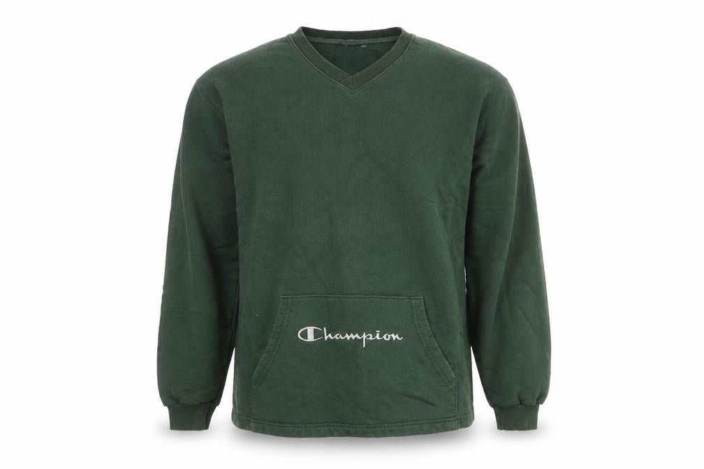 Mens UK Size M Champion Green Pullover Sweatshirt