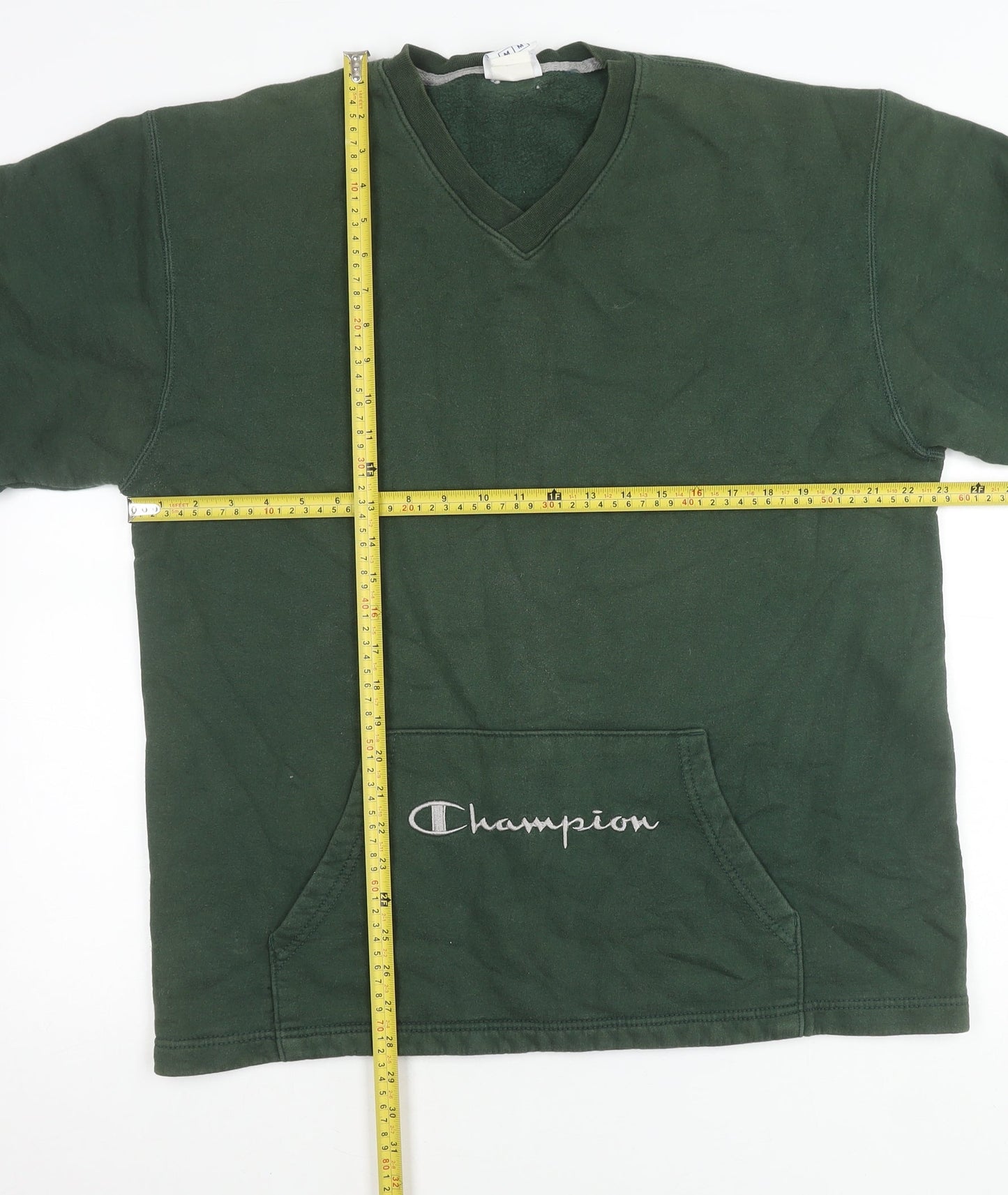 Mens UK Size M Champion Green Pullover Sweatshirt