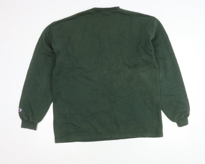 Mens UK Size M Champion Green Pullover Sweatshirt