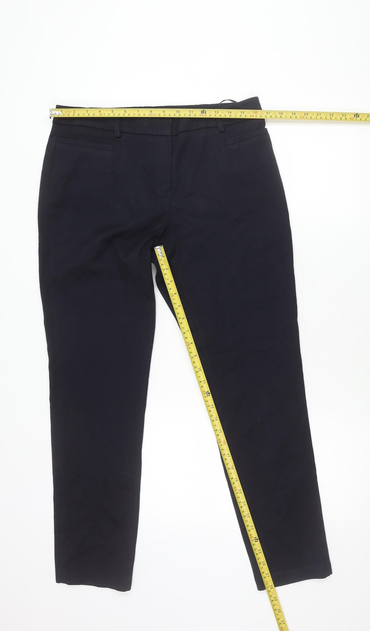 Next Mens Black Slim Fit Dress Pants Trousers L 40 Formal Workwear