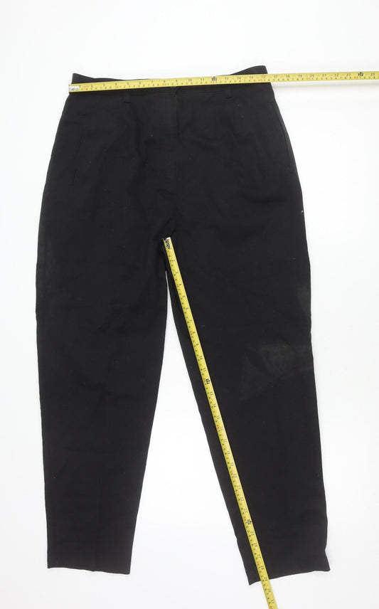 Mens UK Size 16 Casual Club Regular Fit Chino Black Trousers