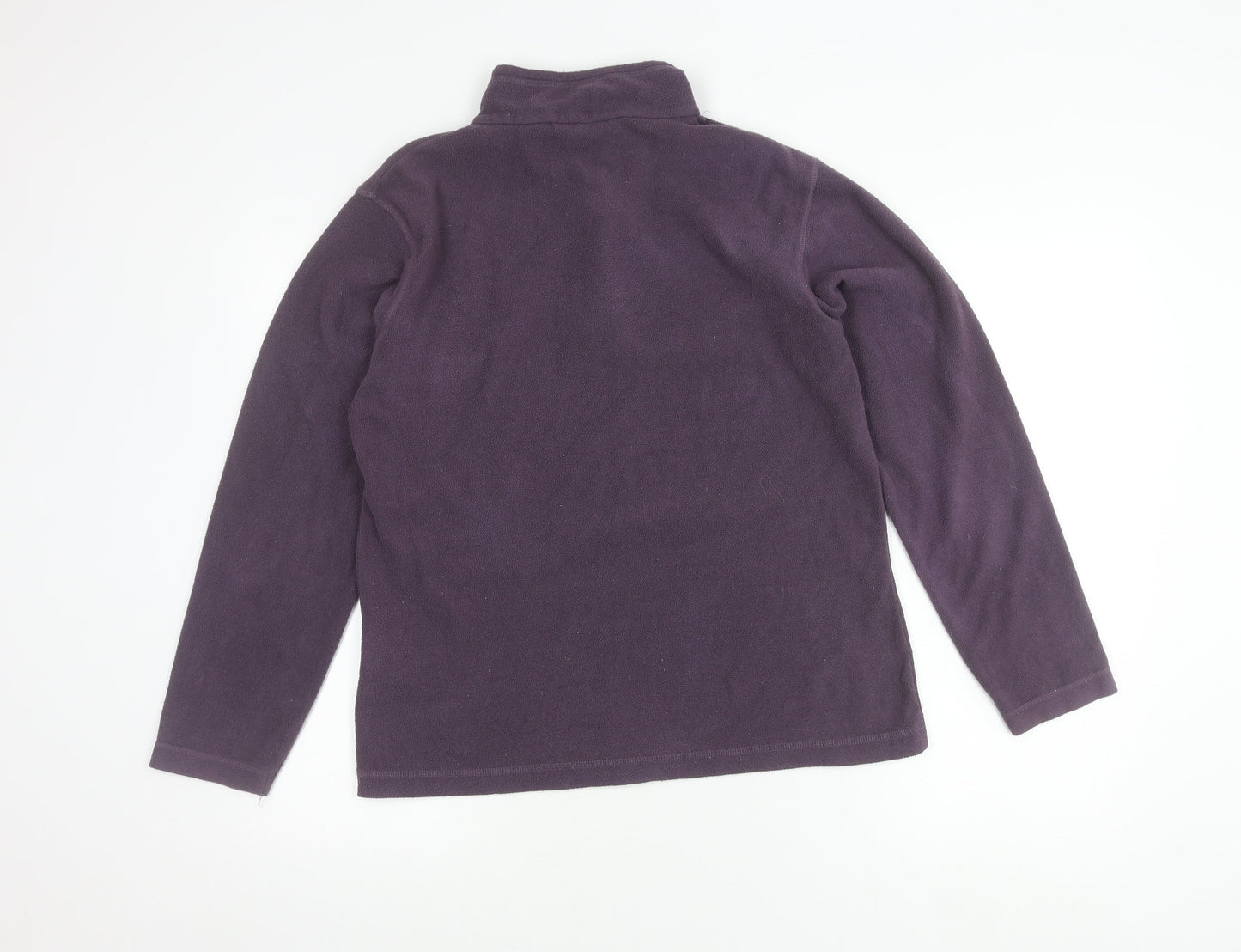 Regatta Womens Purple Fleece Sweatshirt UK 12 1/4 Zip Outdoor Pullover