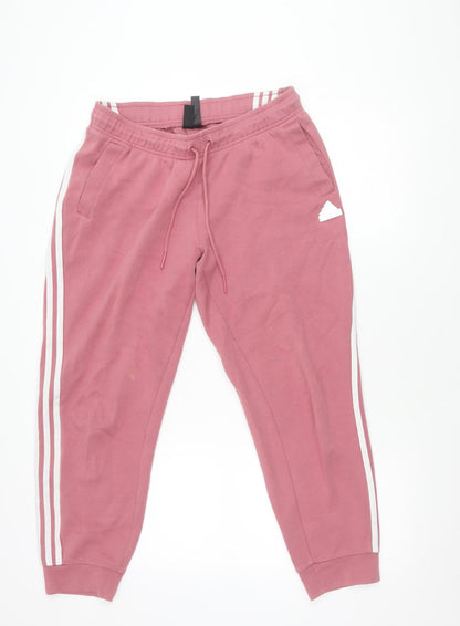 Adidas Women’s Pink Jogger Sweatpants Size 12-14 Cotton Blend