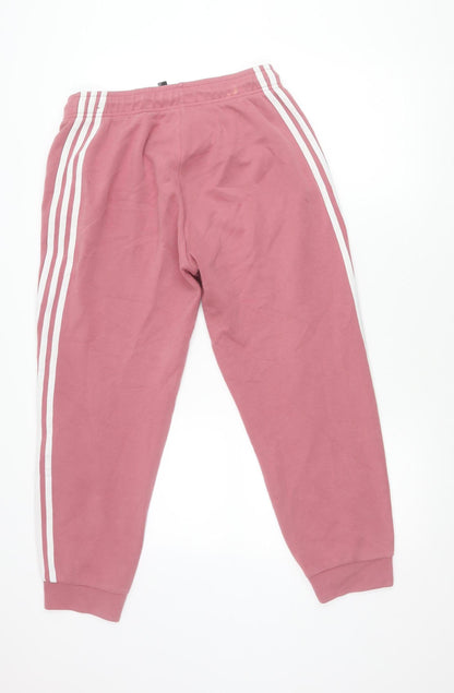 Adidas Women’s Pink Jogger Sweatpants Size 12-14 Cotton Blend