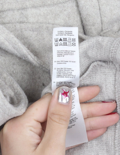 F&F Women’s Beige Belted Mid-Length Coat Size M Polyester Viscose