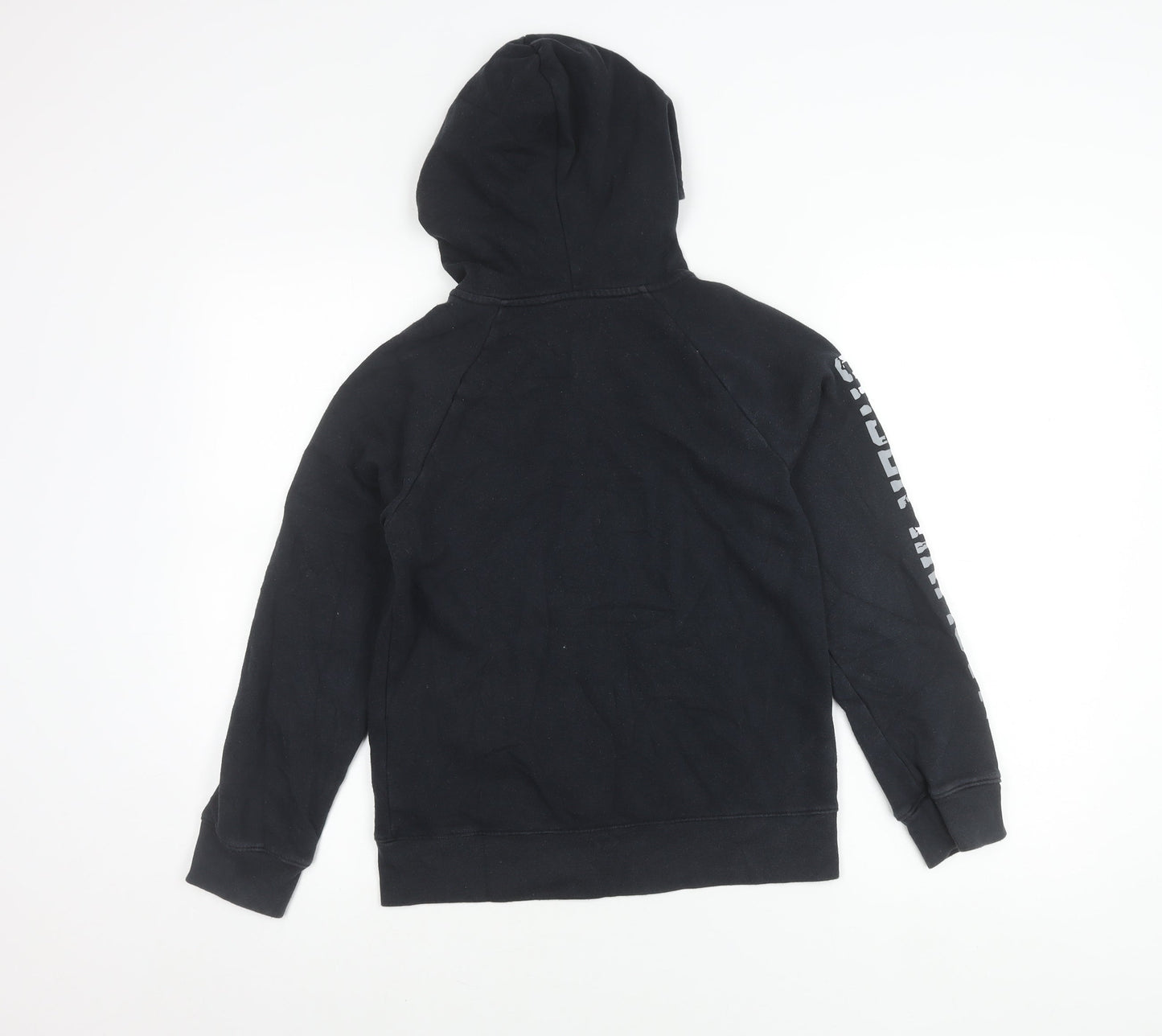 Under Armour Boys Black Full Zip Hoodie Jacket, Size 10-11 Years