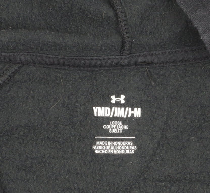 Under Armour Boys Black Full Zip Hoodie Jacket, Size 10-11 Years