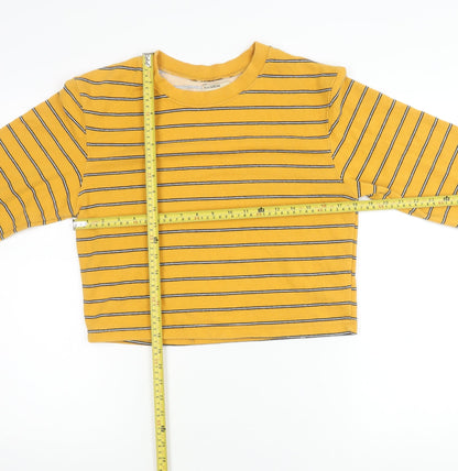 Womens UK Size 8 Pull&Bear Yellow Pullover Jumper