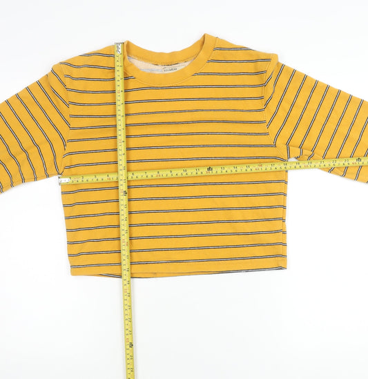 Womens UK Size 8 Pull&Bear Yellow Pullover Jumper