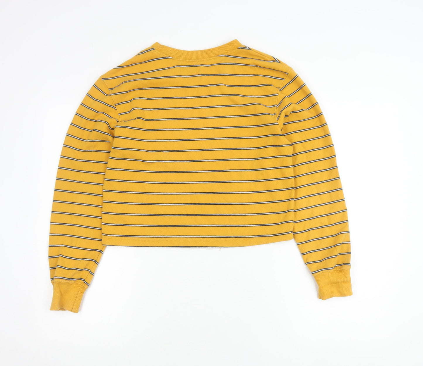 Womens UK Size 8 Pull&Bear Yellow Pullover Jumper
