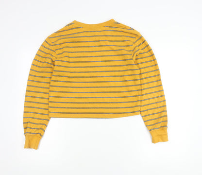 Womens UK Size 8 Pull&Bear Yellow Pullover Jumper