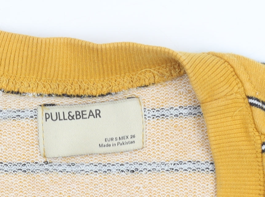 Womens UK Size 8 Pull&Bear Yellow Pullover Jumper