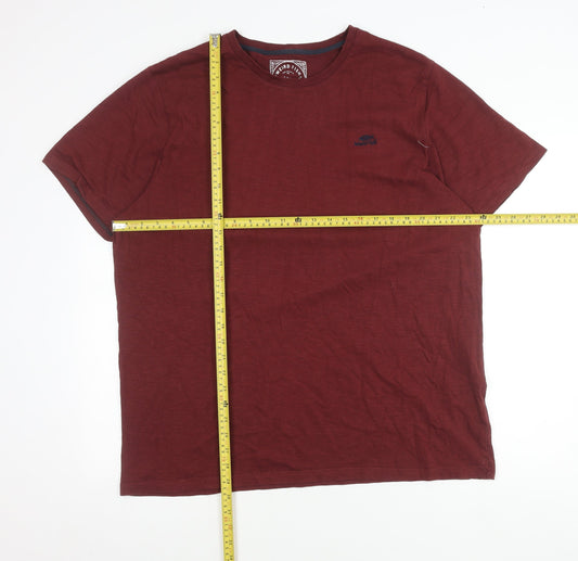 Weird Fish Men’s Red 2XL Cotton Crew Neck T-Shirt