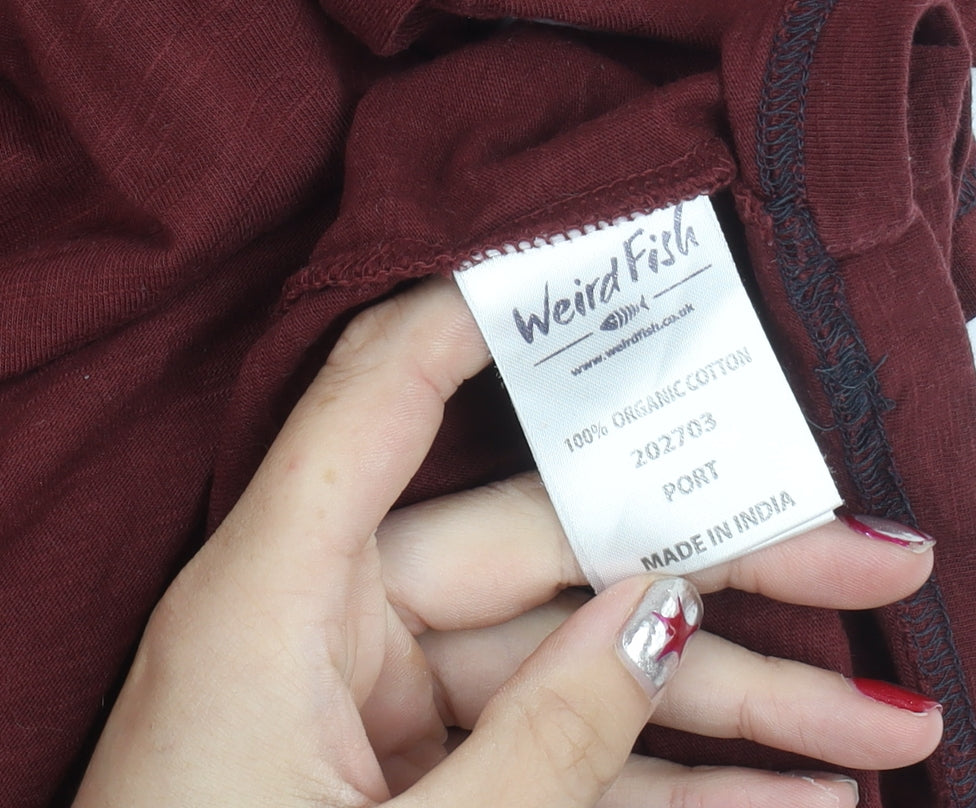 Weird Fish Men’s Red 2XL Cotton Crew Neck T-Shirt