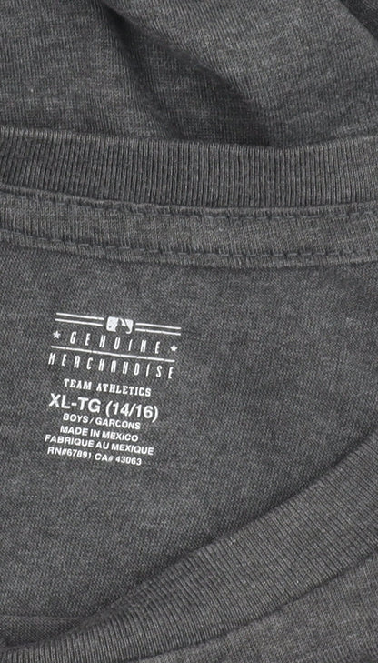 Genuine Merchandise Boys Grey MLB Baseball Logo T-Shirt Size 14-16 Years